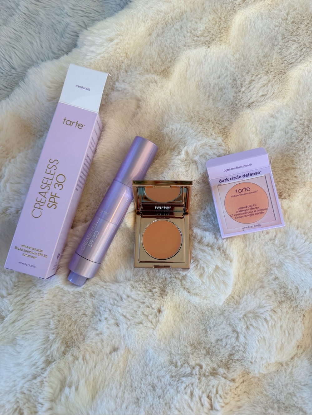tarte Creaseless SPF 30 Concealer Stick & Dark Circle Defense - Peach NIB
